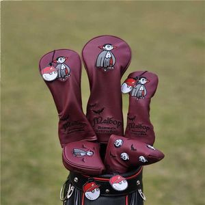 Other Golf Products Vampire Golf Woods Headcovers Covers For Driver Fairway Putter 135H Clubs Set Heads PU Leather Unisex J230506