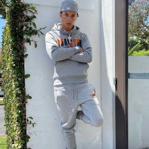 Designer Clothing Men's Sweatshirts Hoodie Trapstar Orange Grey Towel Embroidered Plush Sweater Pants Set Autumn/winter Relaxed Pullover Top Pants Trendy