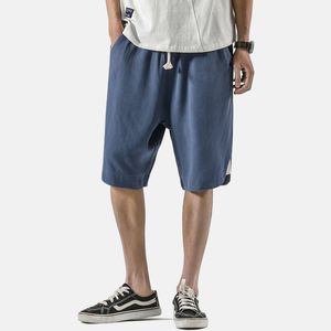 Men's Shorts Cotton Linen Shorts Men Summer Men Casual Shorts Solid Chinse Style Bermuda Beach Knee Length Short Pants Men 230506