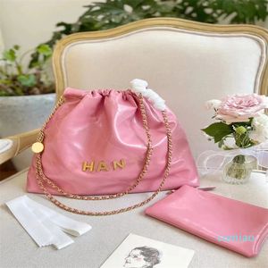 2023-fashion shopping bag Garbage Bag Womens Crossbody large totes satchel Beach Patent leather Shoulder bags Metal letter chain clutch purse luggage hobo lady