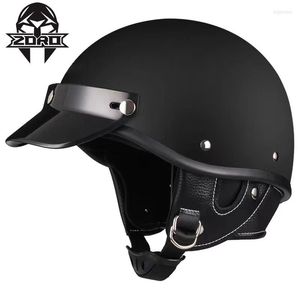 Motosiklet Kaskları DOT Yetişkinler için onaylanmış Motokros Motor Kask Retro Moto Scooter Vintage Half Casco