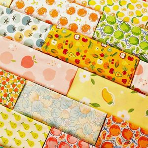 Fabric 160x50cm cotton chino fruit pineapple peach dress cloth sheet tablecloth handmade shell fabric P230506