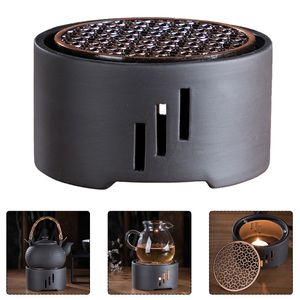 Tea Trays 1PC Ceramic Candle Stand Heater Stove Milk Warmer Holder with Mat Without for Home Cafe Kitchen Tools 230505