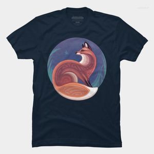 Herr t-skjortor sommarmode tryckt t-shirt bomull röd på natten bakgrund unika kreativa korta ärm grafik tees toppar