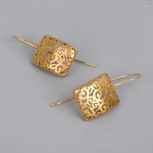 Dangle Earrings Unique Filigree Silver Color Gold Cutout Lace Gift For Her Mother
