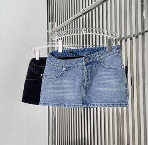 Women's Shorts Everything Irregular Hanging Belt Decoration Denim Half Skirt (with Safety Pants Inside Anti-slip) Spring And Summer 2023