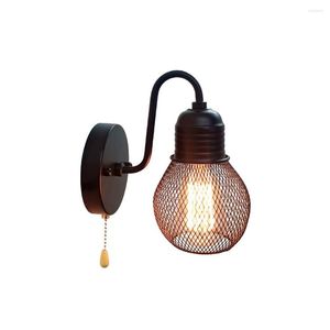 Wall Lamps Loft Style Retro Sconce Lamp With Switch Interior Lights Fixture Bedroom Bedside For Living Room Home Decor