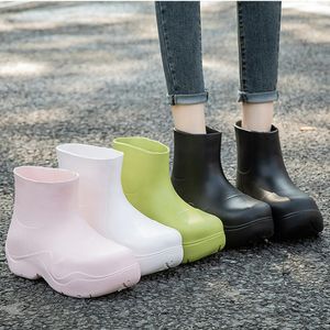 Rain Boots EVA Waterproof Platform Rubber Shoes Comfort Garden Working Galoshes Ladies Casual Gum Footwear 230505