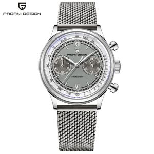 Начатые часы Pagani Design Mens Watch Fashion Quartz Watch Watch for Men Ar Ar Sapphire стеклянный хронограф сетка ремень Водостойкий 100 м 230506