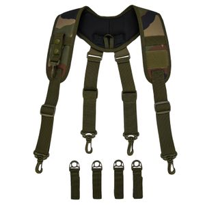 Suspenders MeloTough Tactical Suspenders Duty Belt Braces Padded Adjustable Tool Belt Suspenders with Key Holder 230506