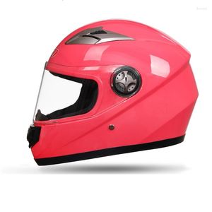 Motosiklet kaskları yüksek kaliteli tam yüz kask kadınlar abs malzeme cascos para moto unisex kapalı yol motosycle dot