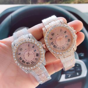 2023 Herrklocka Hip Hop Smycken Custom Moissanite Watch Lyx VVS Moissanite Diamond Herr Halvkroppsklocka