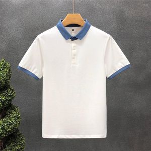 Erkek Polos 2023 dikiş Erkekler Business Polo Gömlek Yaz Moda Üstleri T-Shirts Kısa kollu ince moda erkekler 5xl