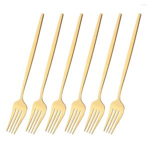 Flatware Sets Western 6/12/24Pcs Gold Dinner Fork Dinnerware Set Stainless Steel Cutlery Mirror Dessert Silverware Kitchen Tableware