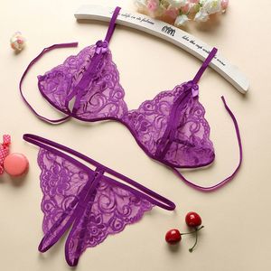 Costumi da bagno da donna Abito da uomo in lingerie Sissy Costume da crossdresser Abbigliamento da notte Reggiseno sfoderato Top con fiocco in pizzo Aperto BuJockstrap Perizoma Intimo