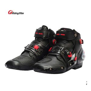 Motocicleta Bootwear Boots Biker Sapatos impermeáveis ​​Sapacos de corrida Sapatos de corrida Men/Mulheres Proteção Motorbike Botas Moto MOTO SOFT NONSLI DHWET