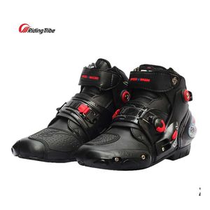 Stivali per calzature per motociclette motociclisti Speed ​​impermeabili Scarpe da corsa in motocross uomini/donne Manota protettiva in moto botas moto morbido Nonsli Dhwet