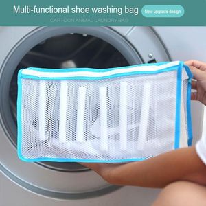 Organization 4pcs/lot Shoes Washing Bag for Washing Machines Protection Shoe Lingerie Travel Large Mesh cleaning Bags Clothes Laundry Bag