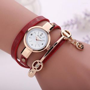 Wristwatches Watches Fashion Rings Women's PU Strap Bracelets Performance Goods Wholesale 6pcs