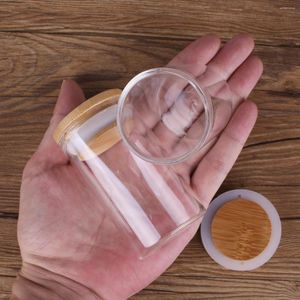 Storage Bottles 12 Pieces 90ml Test Tubes With Bamboo Caps 47 80mm Spice Jars Glass Vials Jar Containers For Wedding Craft DIY