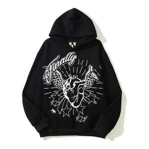 Męska kaptura High Street Sports Sports Chip Chip Hop 23ss Loose Trend Hoodie Męs