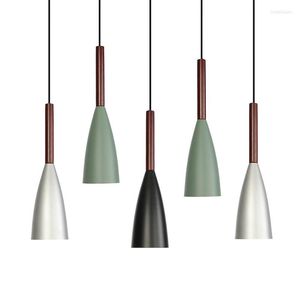 Pendant Lamps Modern LED Light Fixtures Fashion Wood Nordic Lamp Hanging Lights Bedroom Hanglamp Dining Pending Lighting