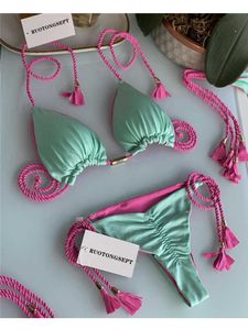 Bikini da donna 2023 set da bagno set da bagno femminile femminile grovigliano da bagno bilangini bioti bikini intrecciati intrecciati.