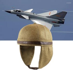 Berets Arrival Personality Pilot Ear Protector Man Woman Autumn Winter Street Fashion Beanie Hat Fitted Vintage Style Bomber HatsBerets Pros
