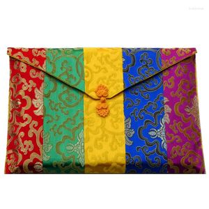 Bolsas de armazenamento Bolsa de livros de escrituras tibetanas coloridas no estilo tibetano