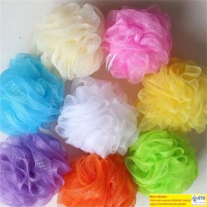 Bürsten Schwämme Schrubber Luffa Badeschwamm Milchzubehör Nylon-Duschball 10G Weiche Körperreinigungs-Mesh-Bürste