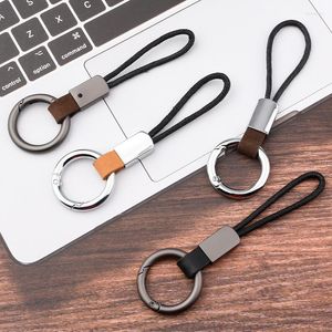 Keychains Genuine Leather Keychain Rope Key Chain Metal Chains Men Or Women Car Holder Cover Auto Keyring Accessories Gifts