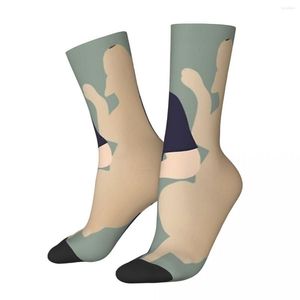 Calzini da uomo Hip Hop Vintage Lost Tv Show Crazy Compressione da uomo Unisex Harajuku Modello stampato Divertente Novità Happy Crew Sock