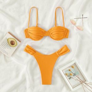 Damen Bademode 2023 Push Up Bikini Sexy Damen Badeanzug Damen Low Waist Bikinis 2-teiliges Set Biquini Bademode Badeanzüge Grün