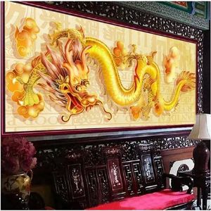 Stitch AB Diamond Painting Full Diamond Embroidery Chinese Dragon 5D Cross Stitch Diamond Mosaic Decoration Christmas Home