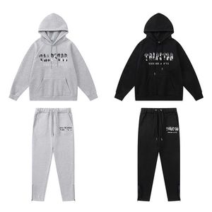 Tasarımcı Giyim Erkek Tişörtü Hoodie Amerikan Trendy Trapstar Degrade Havlu İşlemeli Kapşonlu Peluş Kazak Pantolon İlkbahar Sonbahar Erkek Kadın Gevşek Set