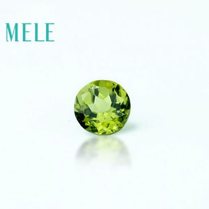 Loose Diamonds Natural green peridot stone 5mm round cut loose gemstone for jewelry making Designer DIY stone 230506