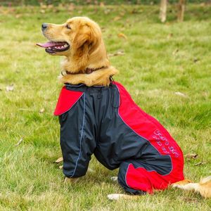 Raincoats Pet Dog Raincoat Waterproof för medelstora stora hundkläder Jumpsuit utomhus kappa fransk bulldogg labrador regnjacka stora hundar