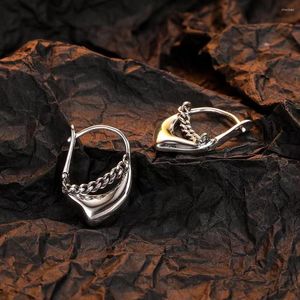 Orecchini a cerchio Polsino dell'orecchio delle donne S925 Argento sterling Pt 950 Lama di placcatura per la parte di compleanno femminile Clip su accessori per gioielli