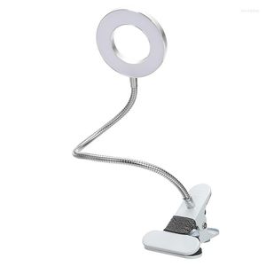 Bordslampor bok Light USB Desk Lamp Mini Eye Protection Clip-On Nightlight Reading for Travel Sovrum Makeup