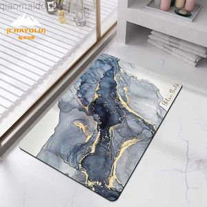 Bath Mats Bathroom Rugs Soft Diatomaceous Earth Floor Mat Super Absorbent Toilet Carpet Door Foot Mats Bath Non-slip Rubber Shower Rug Pad AA230506