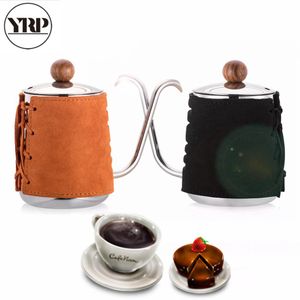 Ferramentas yrp 300/550ml de aço inoxidável chaleira gotejamento café sem alça antihot pendurado orelha gooseneck bico café bule para barista ferramentas