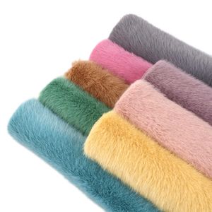 Fabric 50*140cm or 20*33cm solid color velvet synthetic fur faux fabric for bows home cushion throw pillow jewelry accessories c23126 P230506