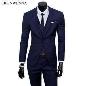 Men s Suits Blazers Single Breasted Brand Jacket Formal Dress Suit Set Wedding Groom Tuxedos Jacket Pants Vest 230506