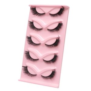 False Eyelashes Faux Mink Lashes Natural Look Fluffy Cat Eye Wispy Lashes Pack Natural Long Eyelash