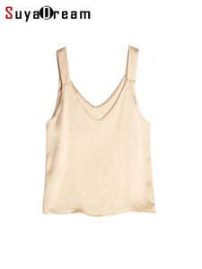 Камизолы танки SuyadReam Женщины шелк Camisole 100%чистый шелк простые шикарные Camis Spring Summ