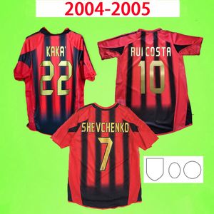 2004 2005 Retro soccer jersey 04 05 home red black milans classic Vintage football shirt NESTA AC INZAGHI SHEVCHENKO PIRLO KAKA MALDINI