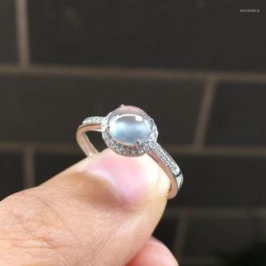 Кластерные кольца Джейд халцедония яичная лапша кольцо простая личность для матери