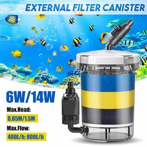 Accessories 220V ultraquiet External Aquarium Canister Filter 800L/H Sponge Pond Fish Water Tank Pump LW602B LW603B LW604B