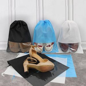 Shopping Bags Thick Non-woven Fabric Drawstring Pocket Shoe Storage Bag Transparent Shoes And Boots Dust