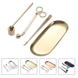 3 teile/satz Kerze Snuffer Docht Trimmer Haken Edelstahl Kerze Zubehör Gold/Schwarz/Roségold/Silber Dekoration Großhandel